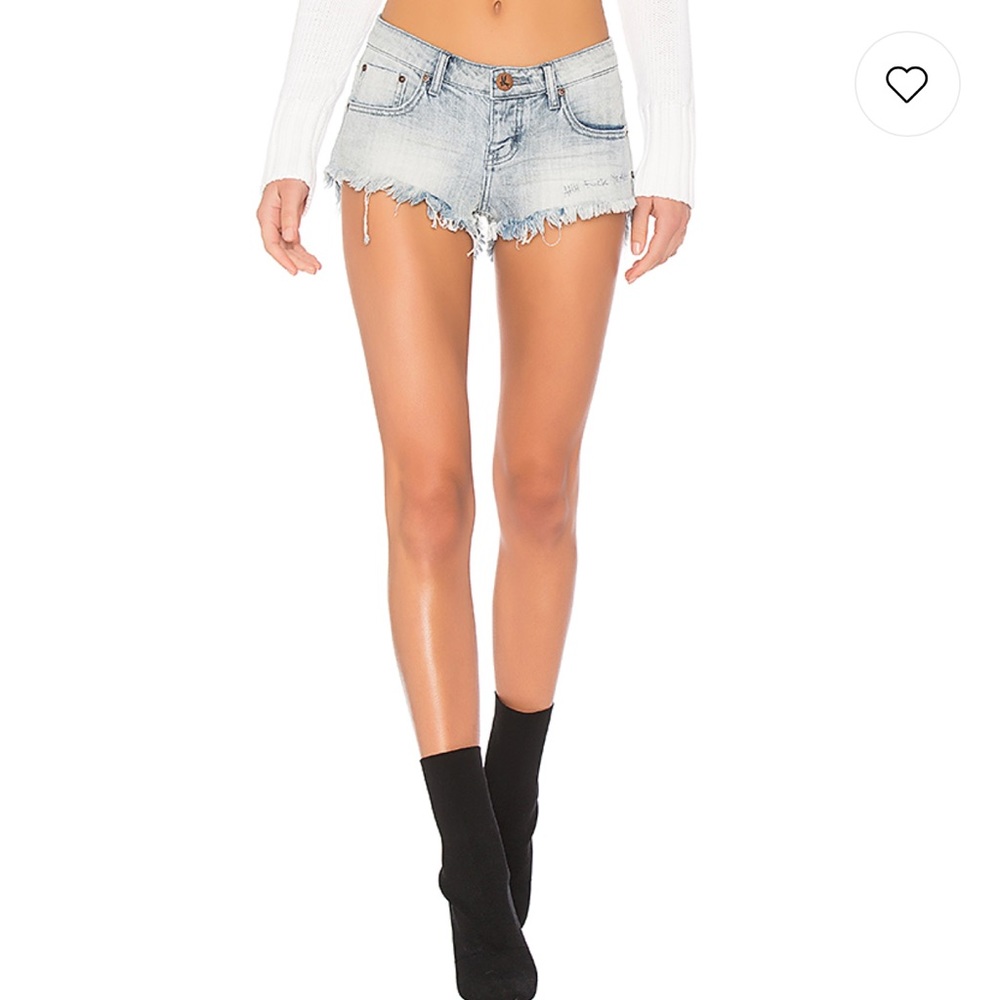 One Teaspoon Bonita Low Waist Jean Short Diamonde